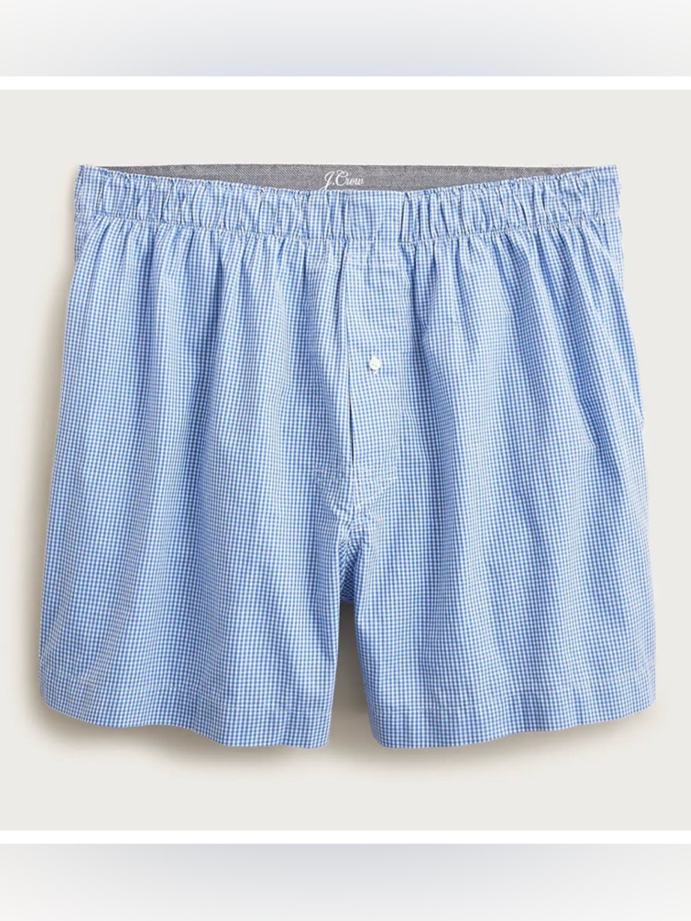 J. Crew Patterned Boxers Cotton Micro Check Blue White